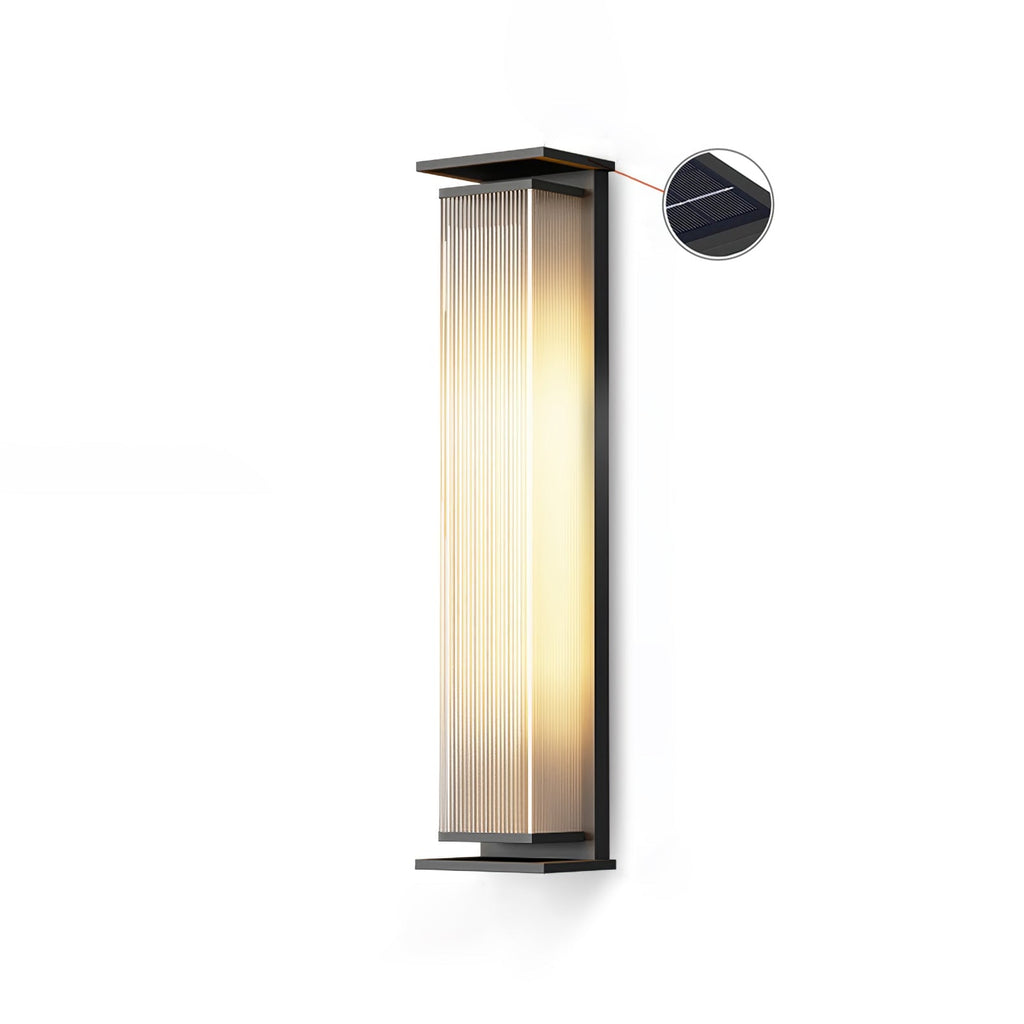 Applique murale extérieure solaire LED en acier inoxydable — détail de la finition (3)