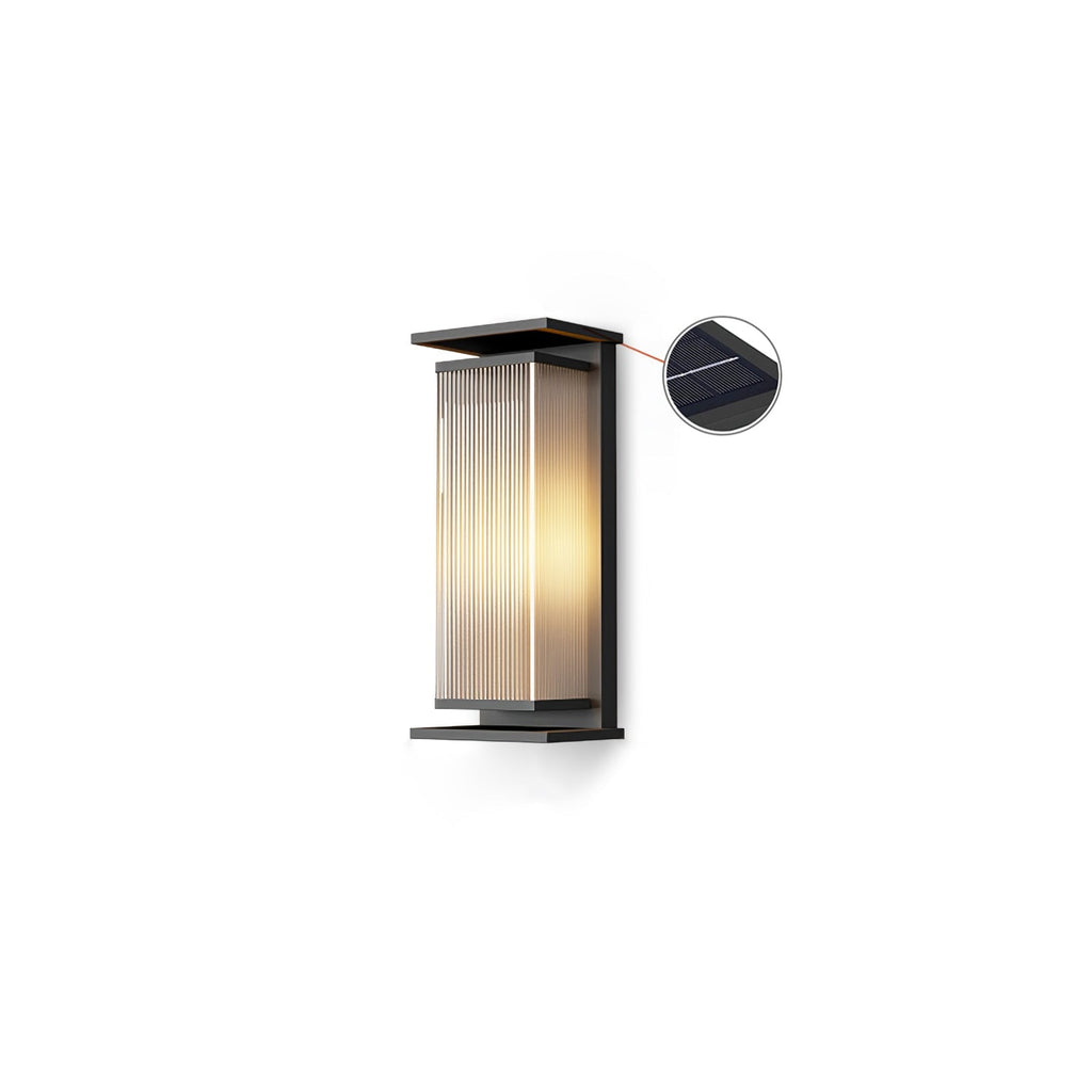 Applique murale extérieure solaire LED en acier inoxydable — dimensions et cotes (3)