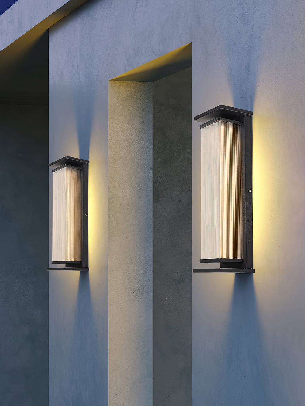 Applique murale extérieure solaire LED en acier inoxydable — détail du système de fixation