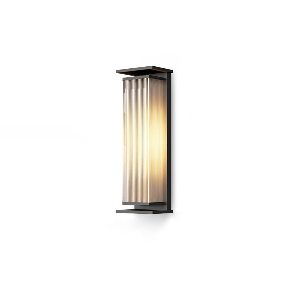 Applique murale extérieure solaire LED en acier inoxydable — vue de face (3)