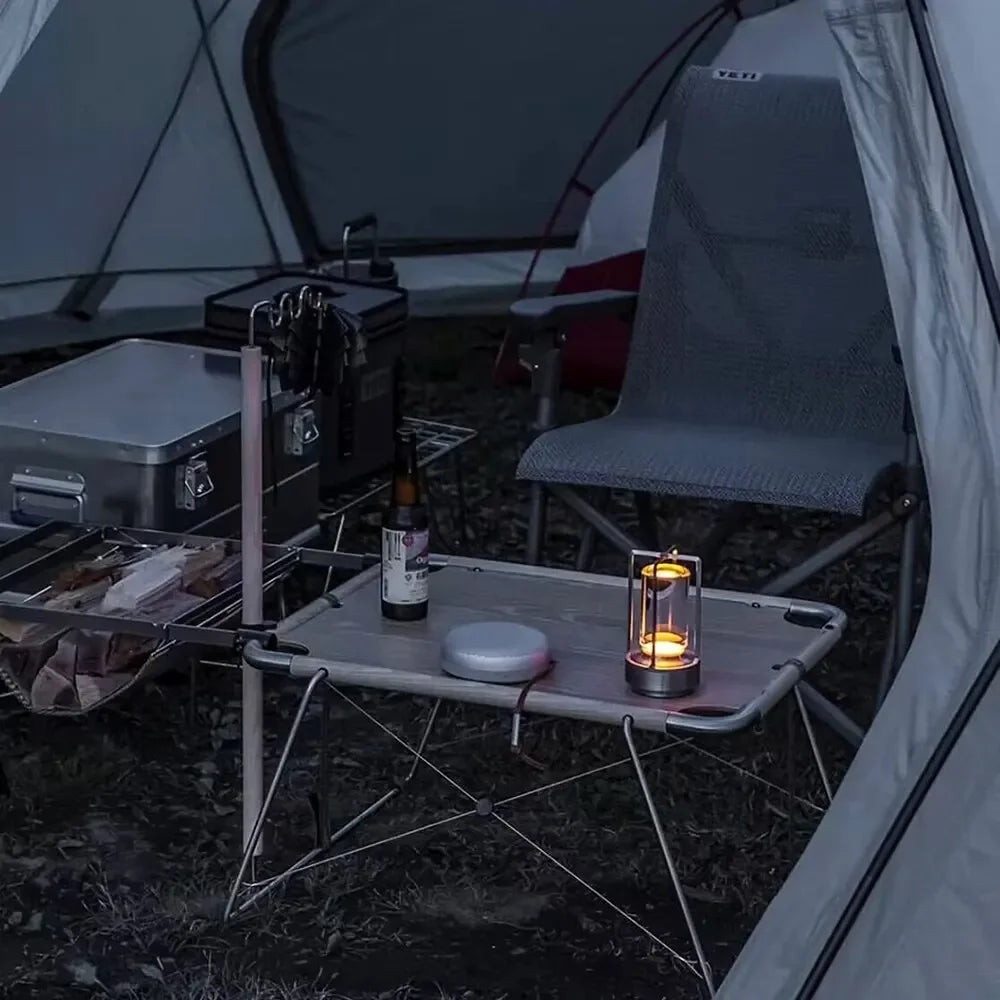 Lampe à poser sans fil effet cristal, 18 cm – LumiGlow — détail de la finition