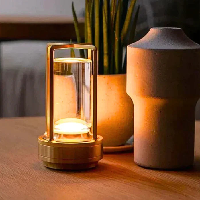 Lampe à poser sans fil effet cristal, 18 cm – LumiGlow