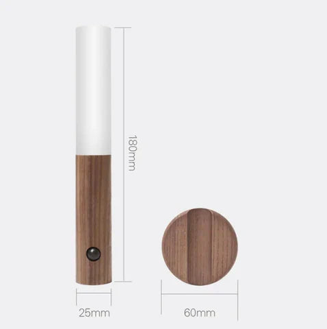 Lampe d'appoint magnétique en bois à détecteur – LightSence — vue de dessous
