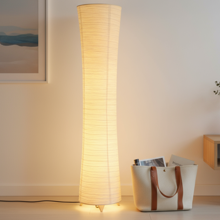 Lampadaire LED papier de riz dimmable 107 cm – Hinora