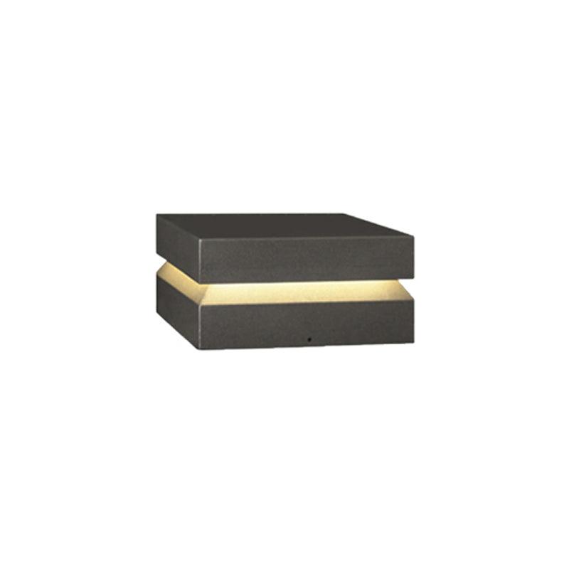 Borne de jardin LED carrée IP65 en acrylique dépoli — dimensions et cotes (5)