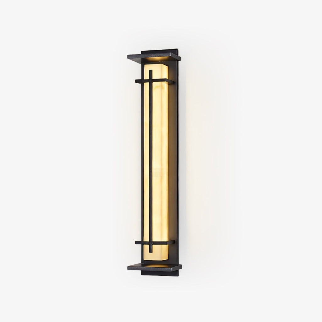 Applique murale extérieure carrée en albâtre IP65 – 3 tailles