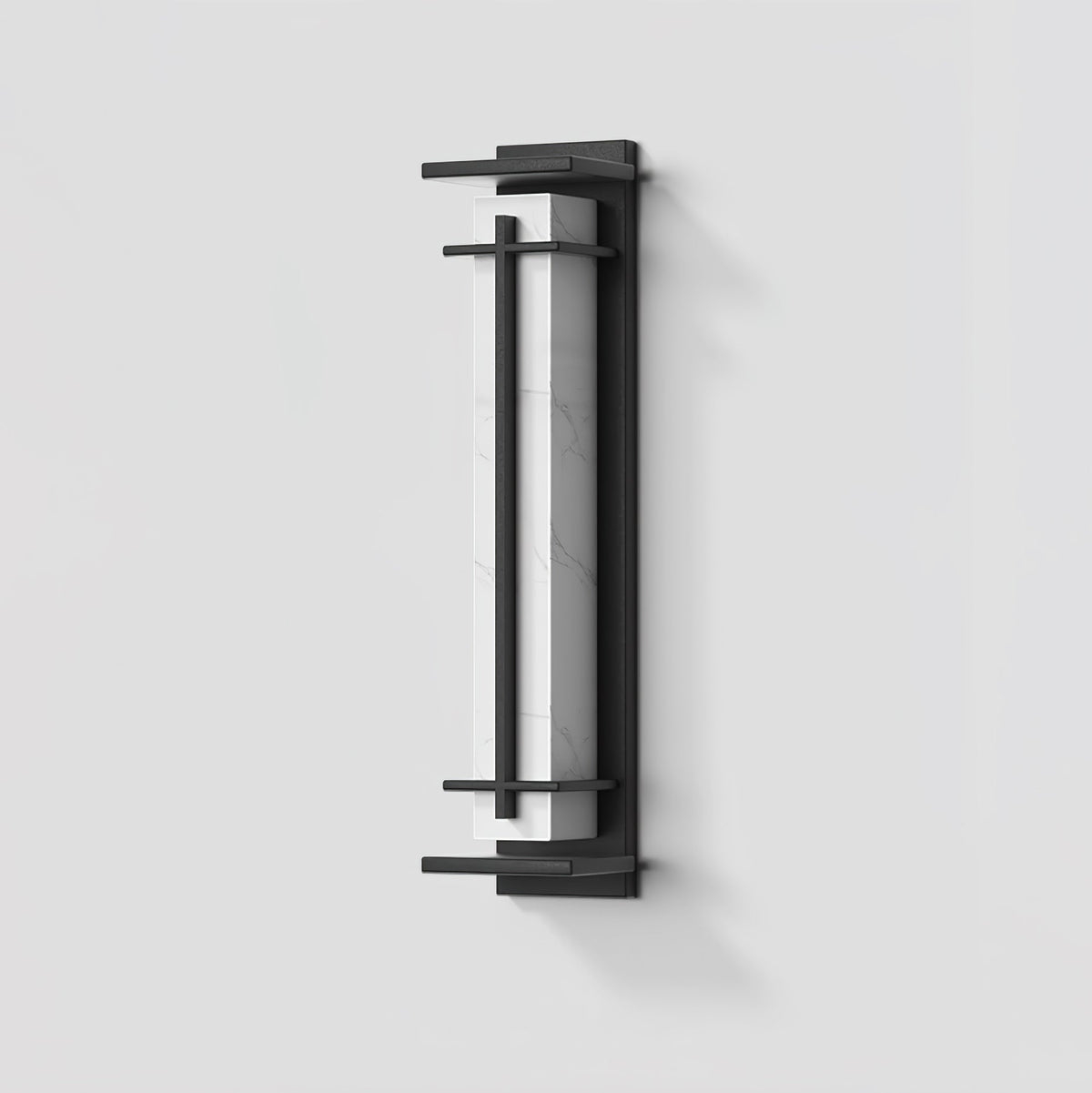 Applique murale extérieure carrée en albâtre IP65 – 3 tailles — vue de profil (4)