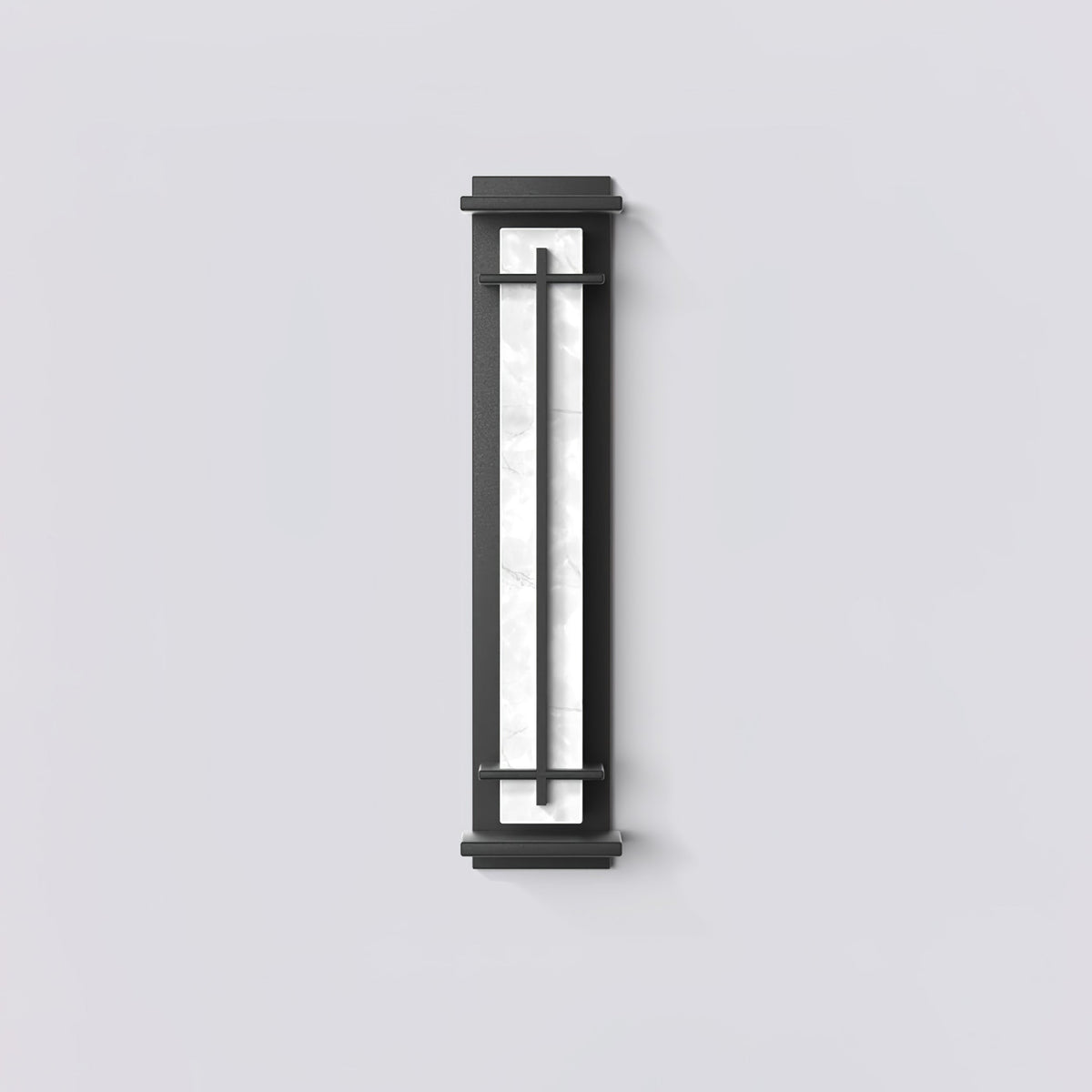Applique murale extérieure carrée en albâtre IP65 – 3 tailles — vue de trois quarts (4)