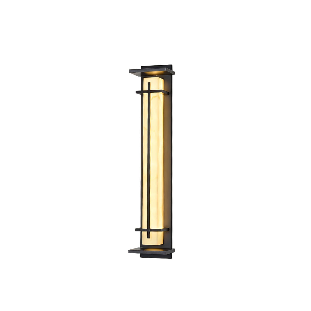 Applique murale extérieure carrée en albâtre IP65 – 3 tailles — vue de dessous (5)