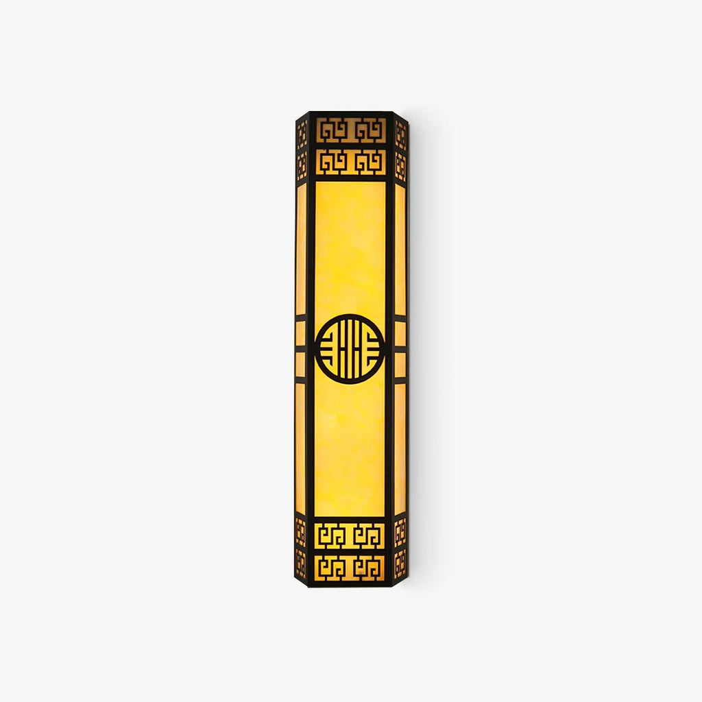 Applique murale extérieure LED métal et plâtre albâtre – Stripe