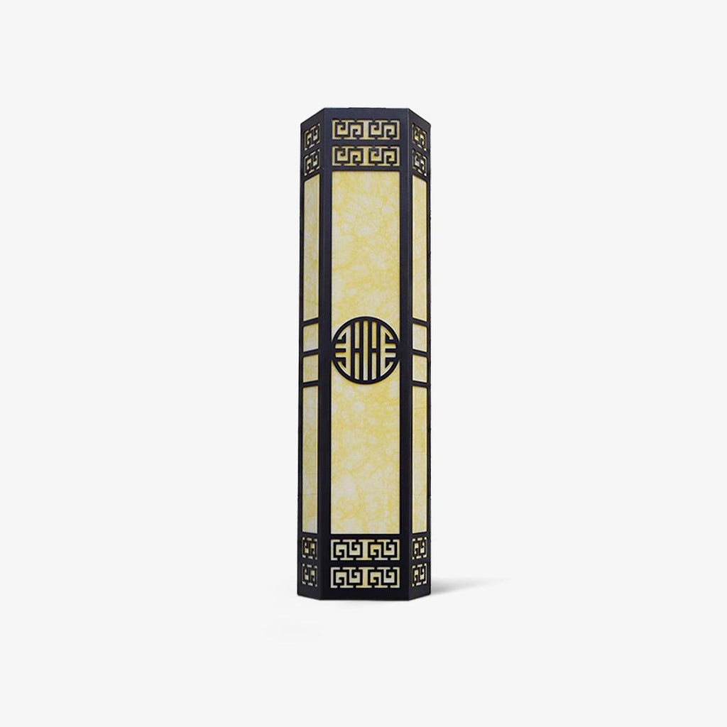 Applique murale extérieure LED métal et plâtre albâtre – Stripe — dimensions et cotes