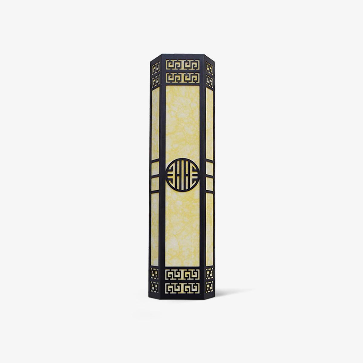 Applique murale extérieure LED métal et plâtre albâtre – Stripe — dimensions et cotes