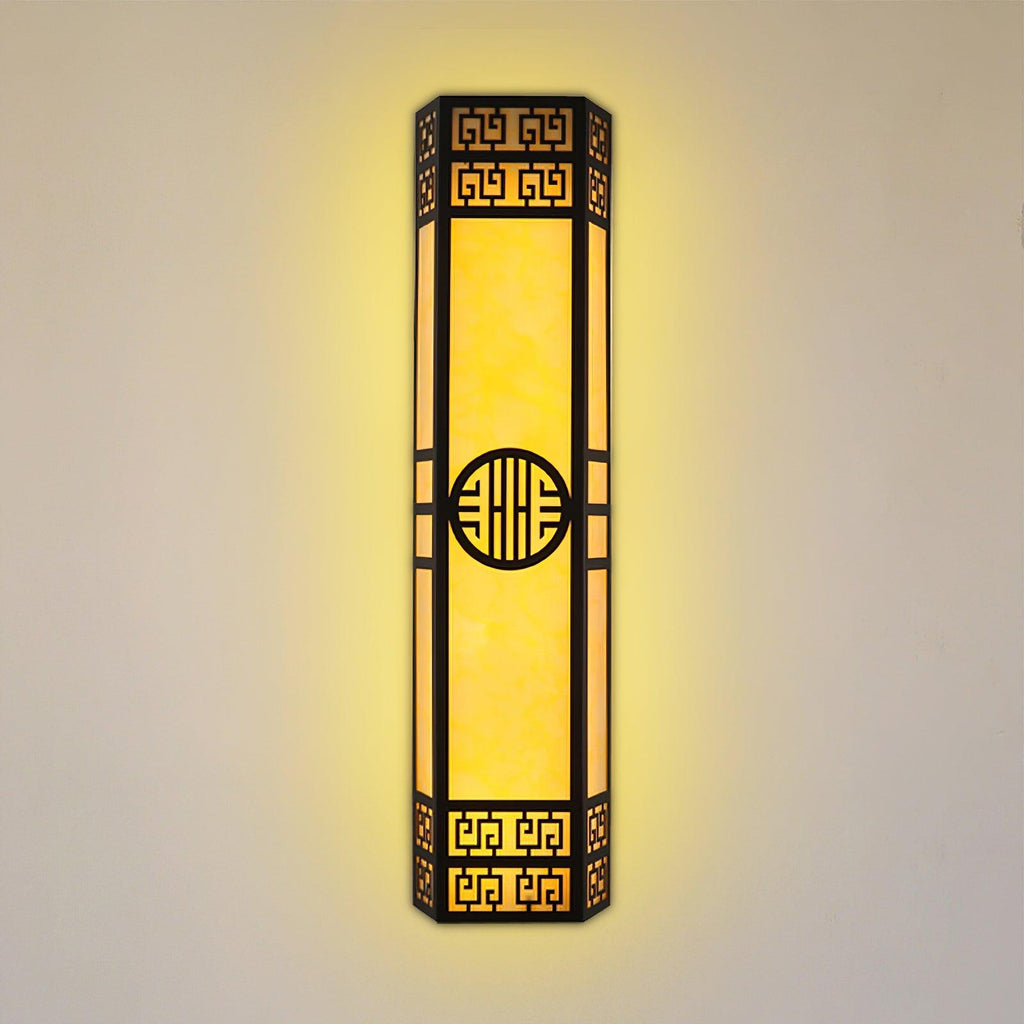 Applique murale extérieure LED métal et plâtre albâtre – Stripe — vue de dessous
