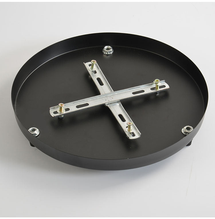 Plaque de plafond ronde en métal noir ou blanc – 10 à 60 cm — dimensions et cotes