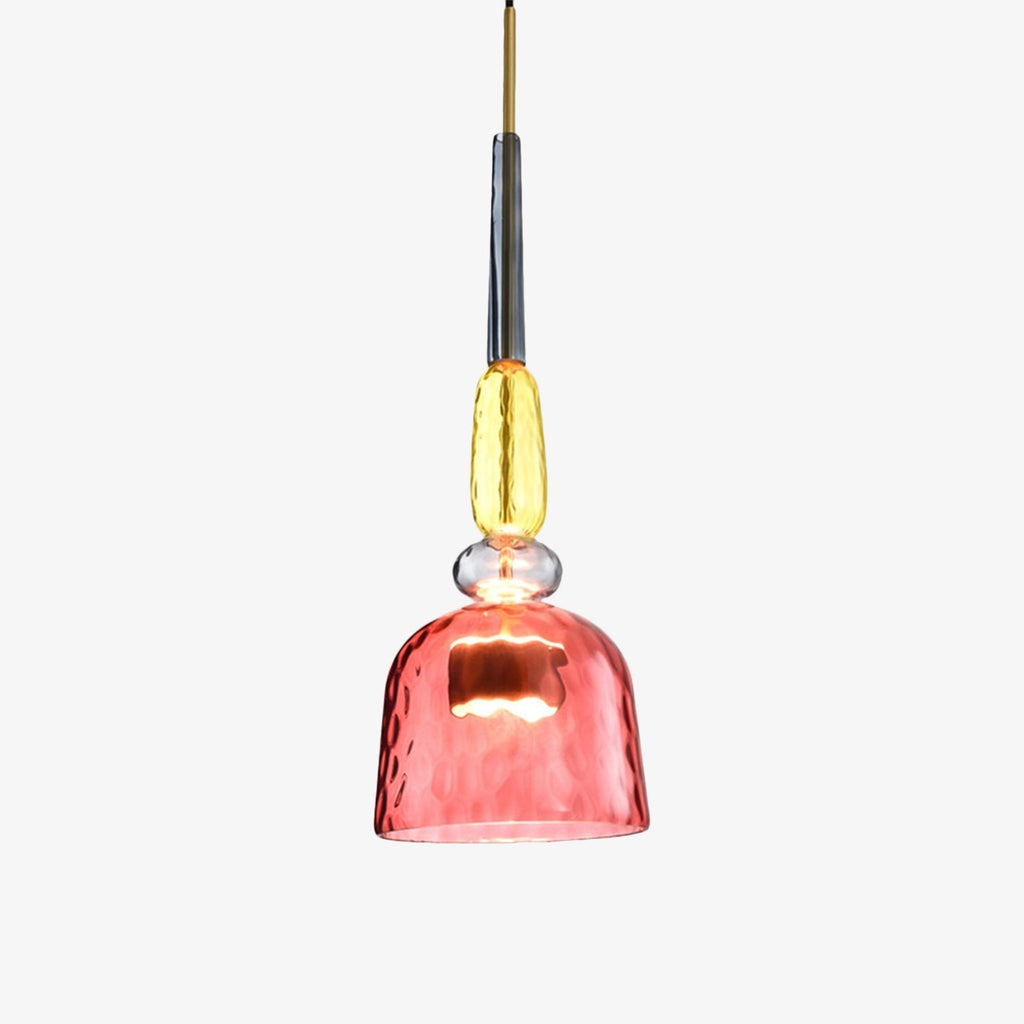 Suspension en verre teinté coloré style nordique – Illumy — dimensions et cotes