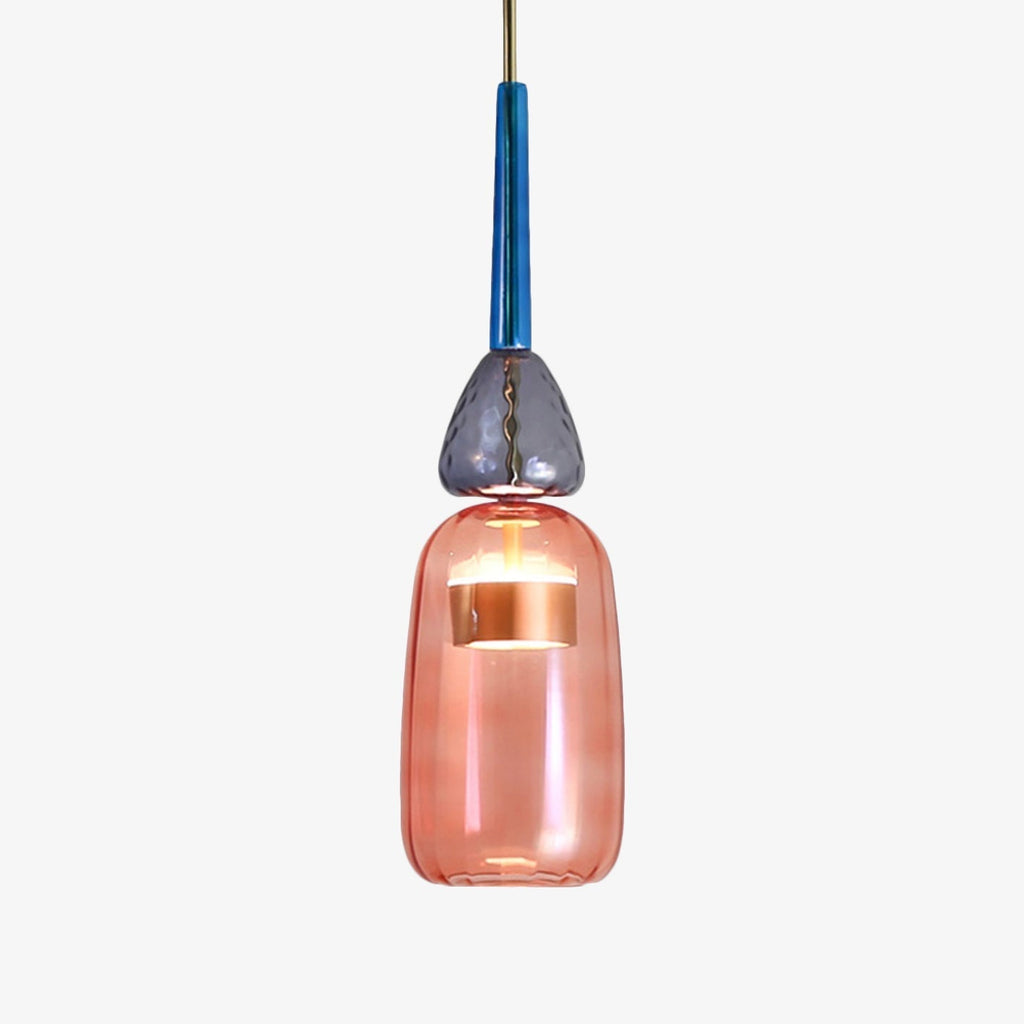 Suspension en verre teinté coloré style nordique – Illumy — vue de dessous