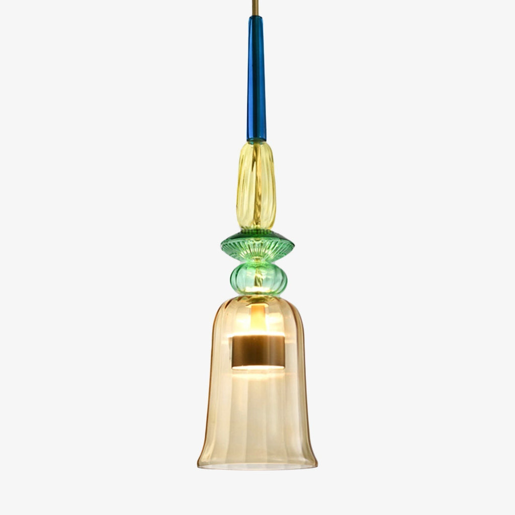 Suspension en verre teinté coloré style nordique – Illumy — détail de la matière