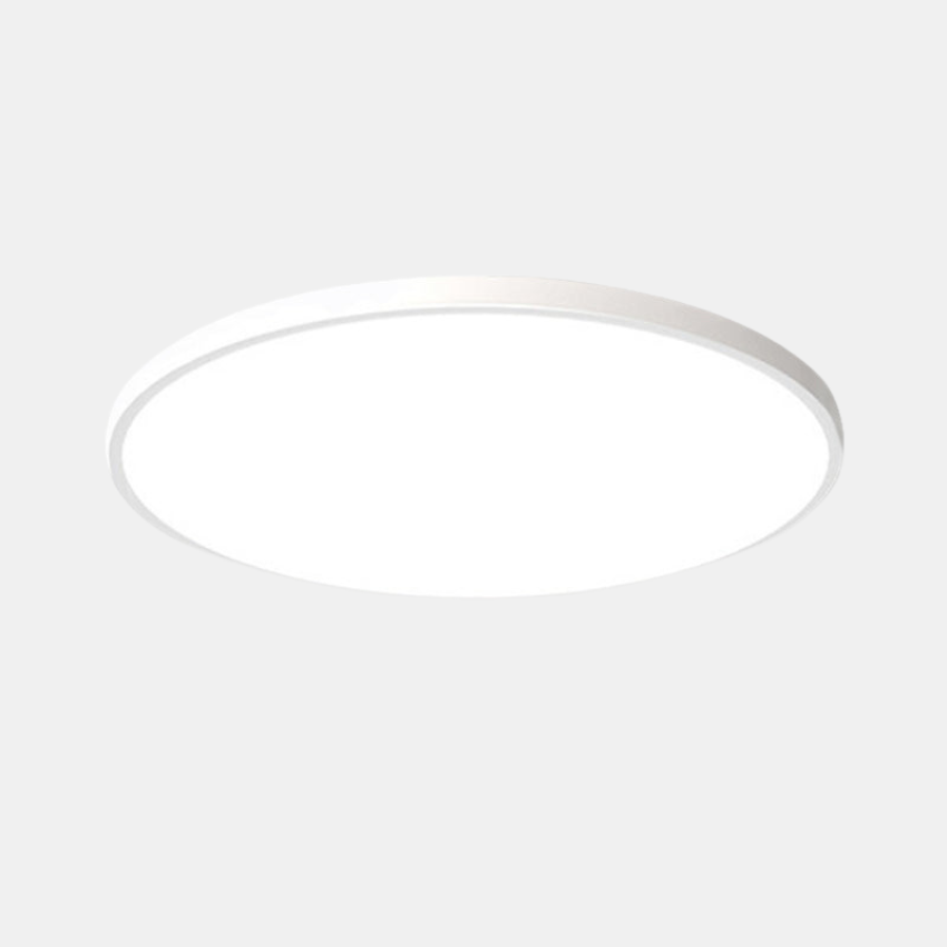 Plafonnier LED rond en métal noir et blanc salle à manger