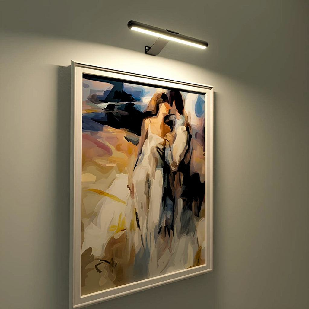 Applique murale LED sans fil orientable aluminium – LumiCraft — vue de face