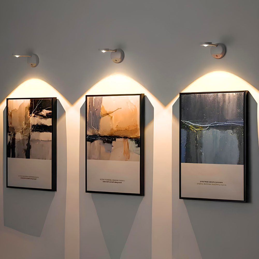 Applique murale LED 3 W capteur de mouvement pivotante – LumiSensa — vue de face