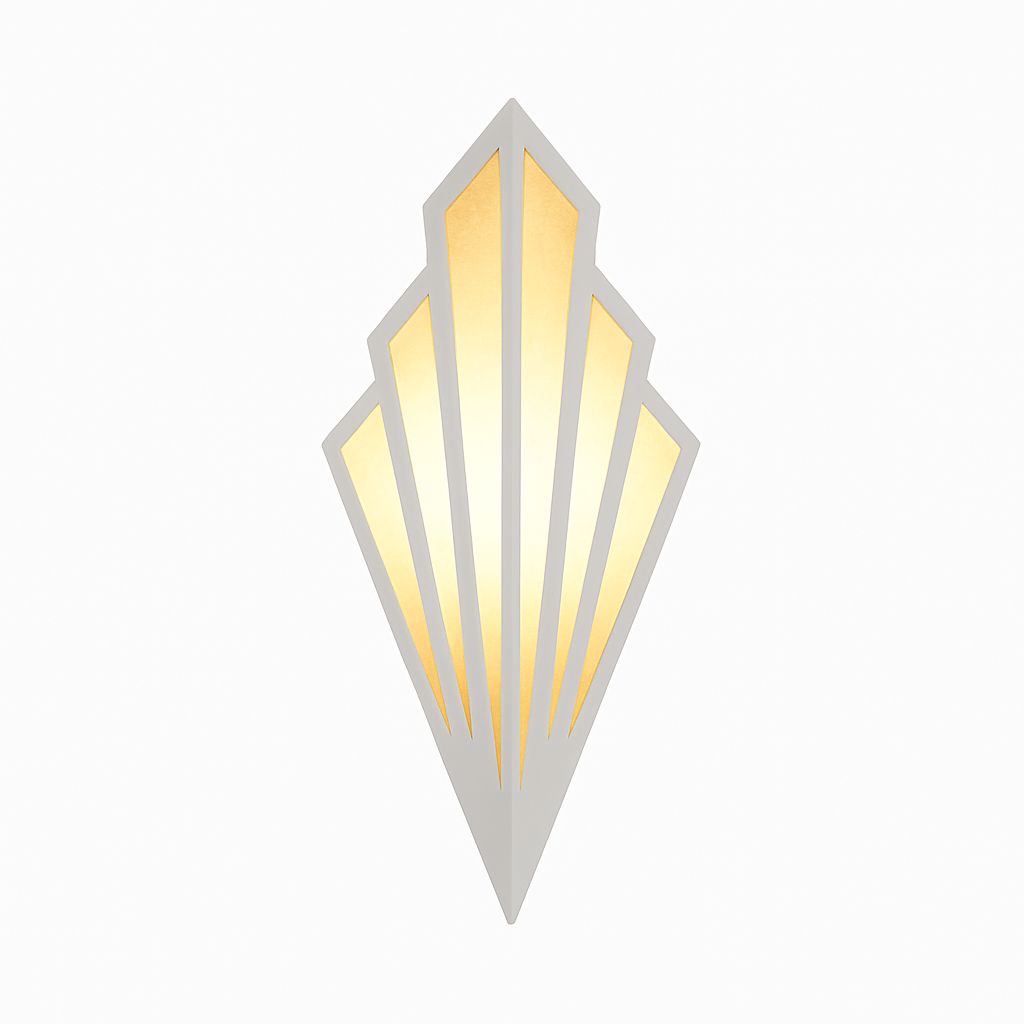 Applique murale triangulaire en fer laqué E14 – LED — dimensions et cotes