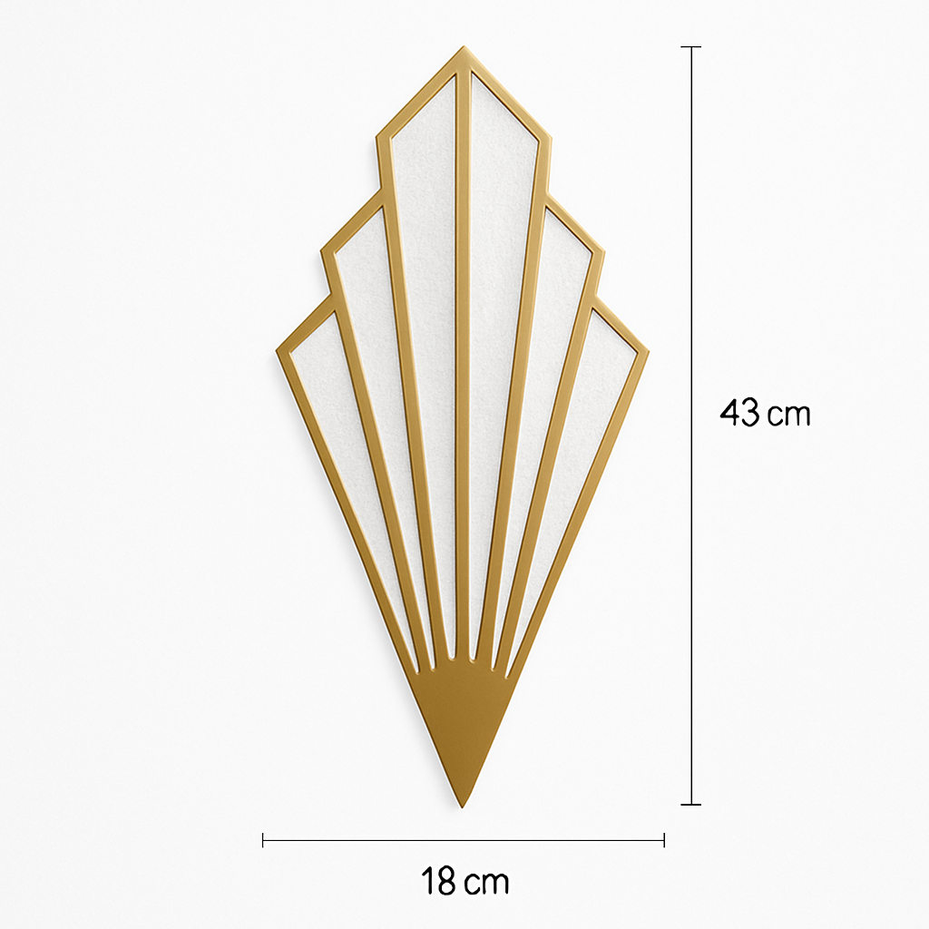 Applique murale triangulaire en fer laqué E14 – LED — vue de dessous