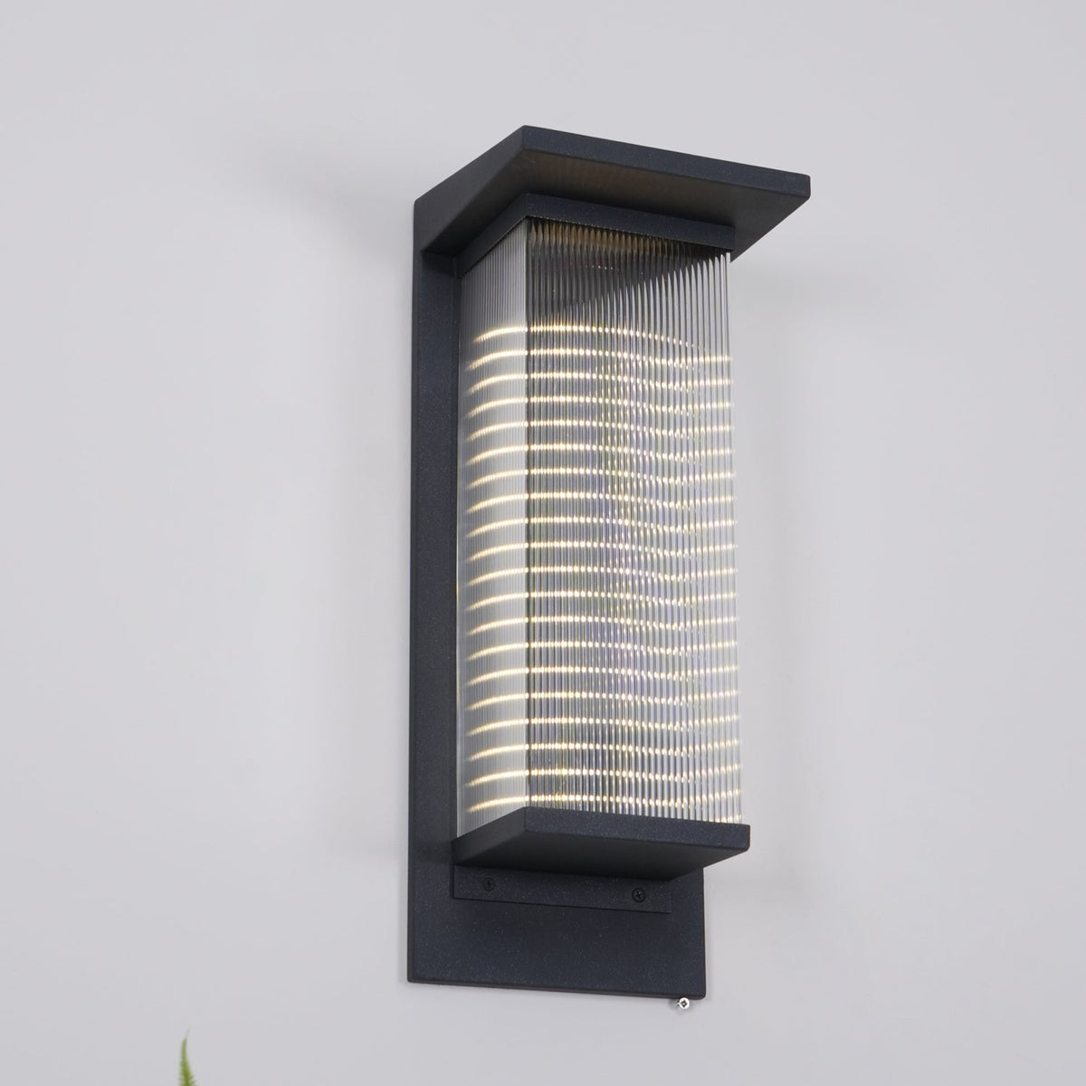Applique murale extérieure solaire LED minimaliste – Oléron Box — détail de la finition
