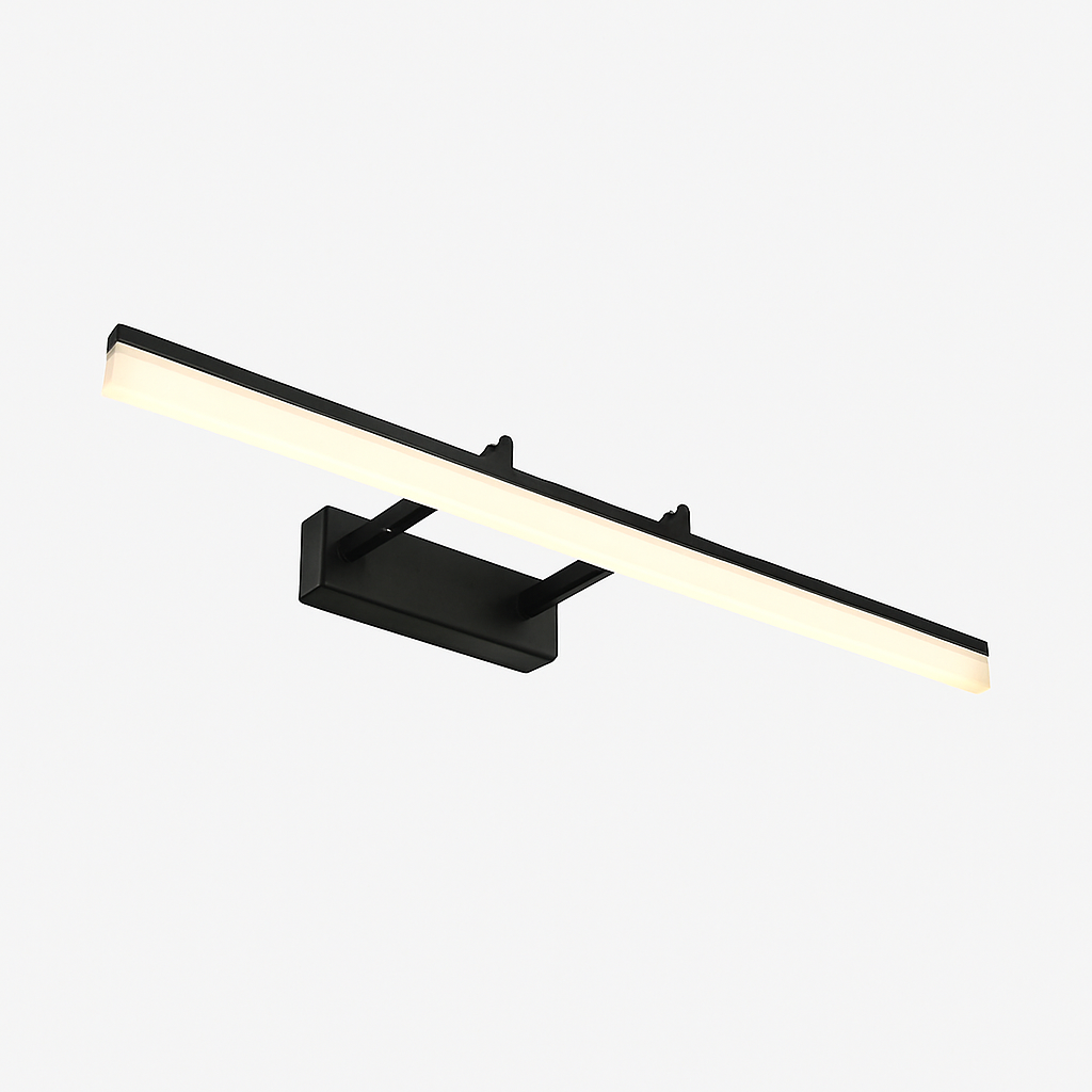 Applique murale LED pour miroir et tableau en aluminium – Mamy — allumé en situation