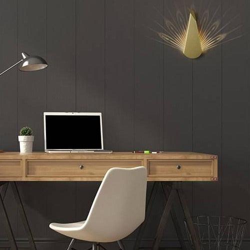 Applique murale LED 6 W en aluminium, 14 x 36 cm – LumiLuxe — vue de dessous