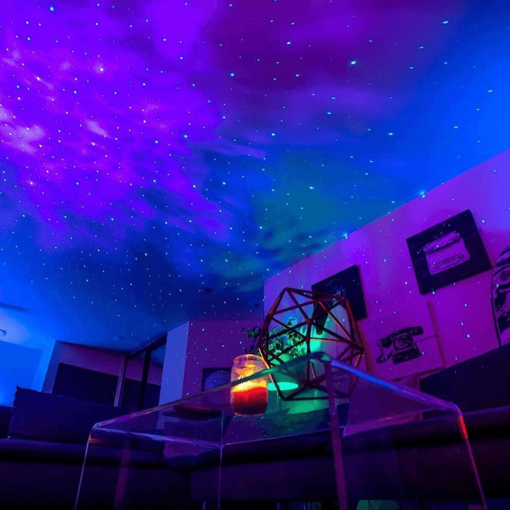 Projecteur galaxie astronaute 8 couleurs, USB – CosmoVoyager — vue de profil