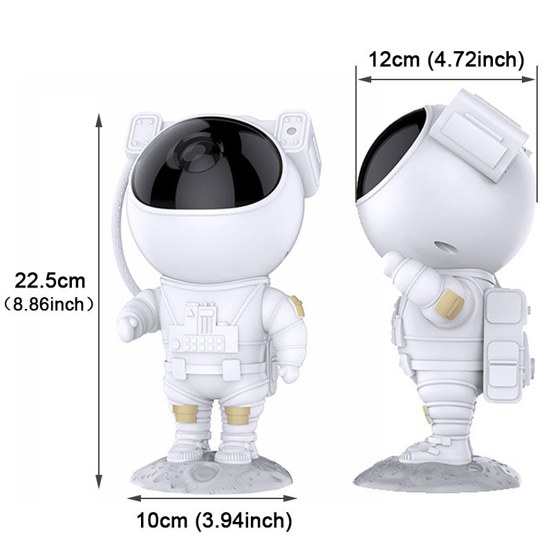 Projecteur galaxie astronaute 8 couleurs, USB – CosmoVoyager — dimensions et cotes