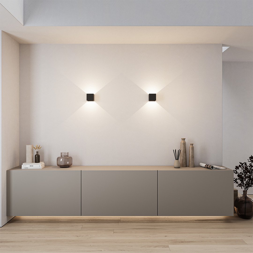 Applique murale LED IP54 à volets réglables 6 W – Xena — détail du système de fixation