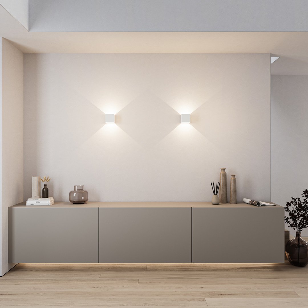 Applique murale LED IP54 à volets réglables 6 W – Xena — mise en situation dans la pièce (2)