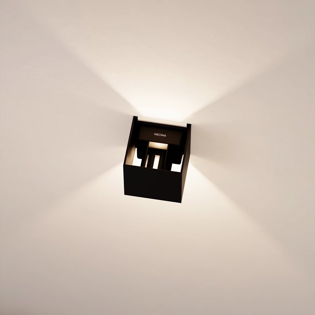 Applique murale LED IP54 à volets réglables 6 W – Xena — dimensions et cotes