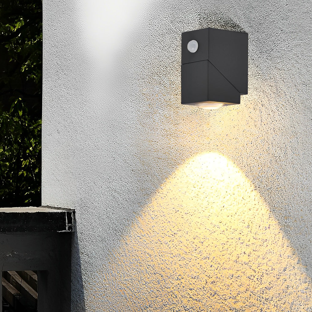 Applique murale extérieure LED orientable 180° aluminium IP65 — vue de profil