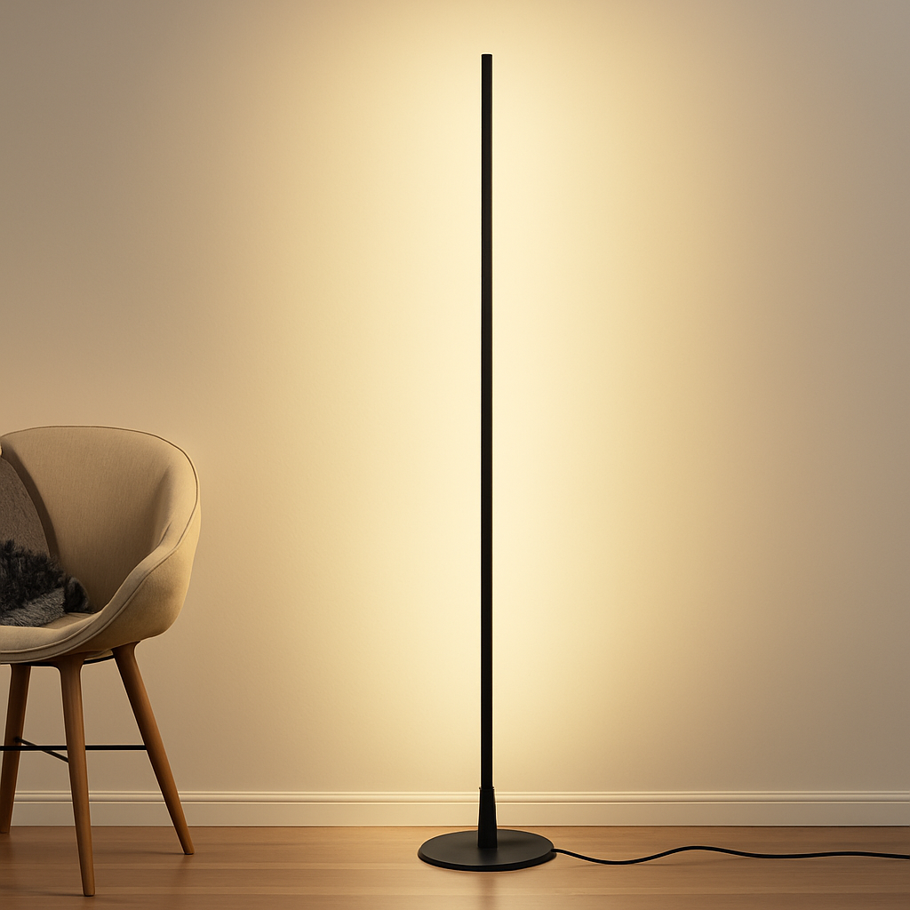 Lampadaire colonne LED 18 W dimmable en métal forgé