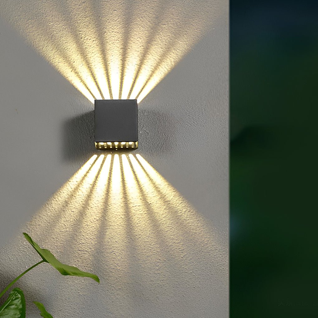 Applique murale extérieure LED cristal texturé aluminium IP65