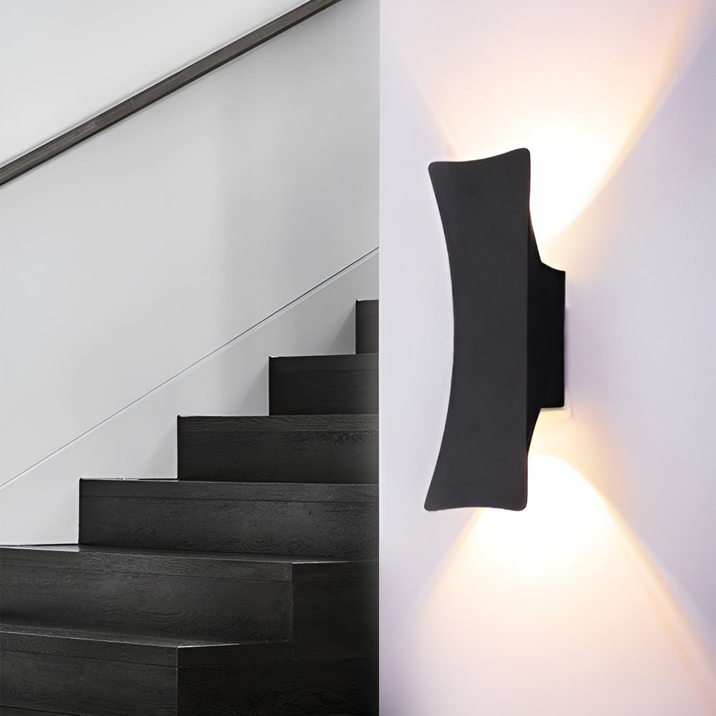 Applique murale extérieure LED haut et bas en aluminium – IP65 10 W — vue de profil