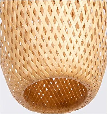 Suspension en bambou tressé forme goutte 36 cm – Éméa — dimensions et cotes