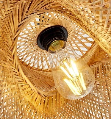 Suspension sculpturale en bambou tressé S à XXL – Oceïa — vue de trois quarts (3)