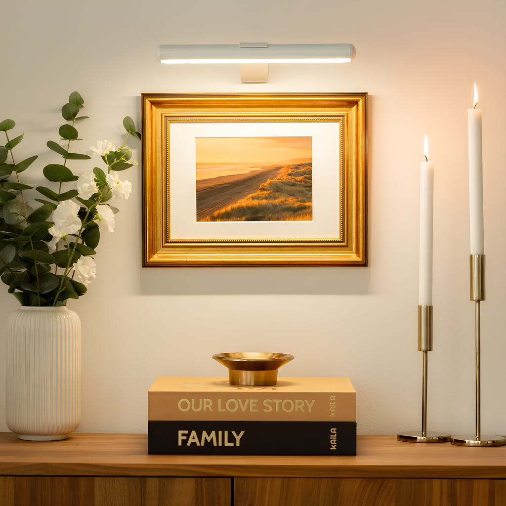 Applique murale LED sans fil orientable aluminium – LumiCraft — vue de profil (2)