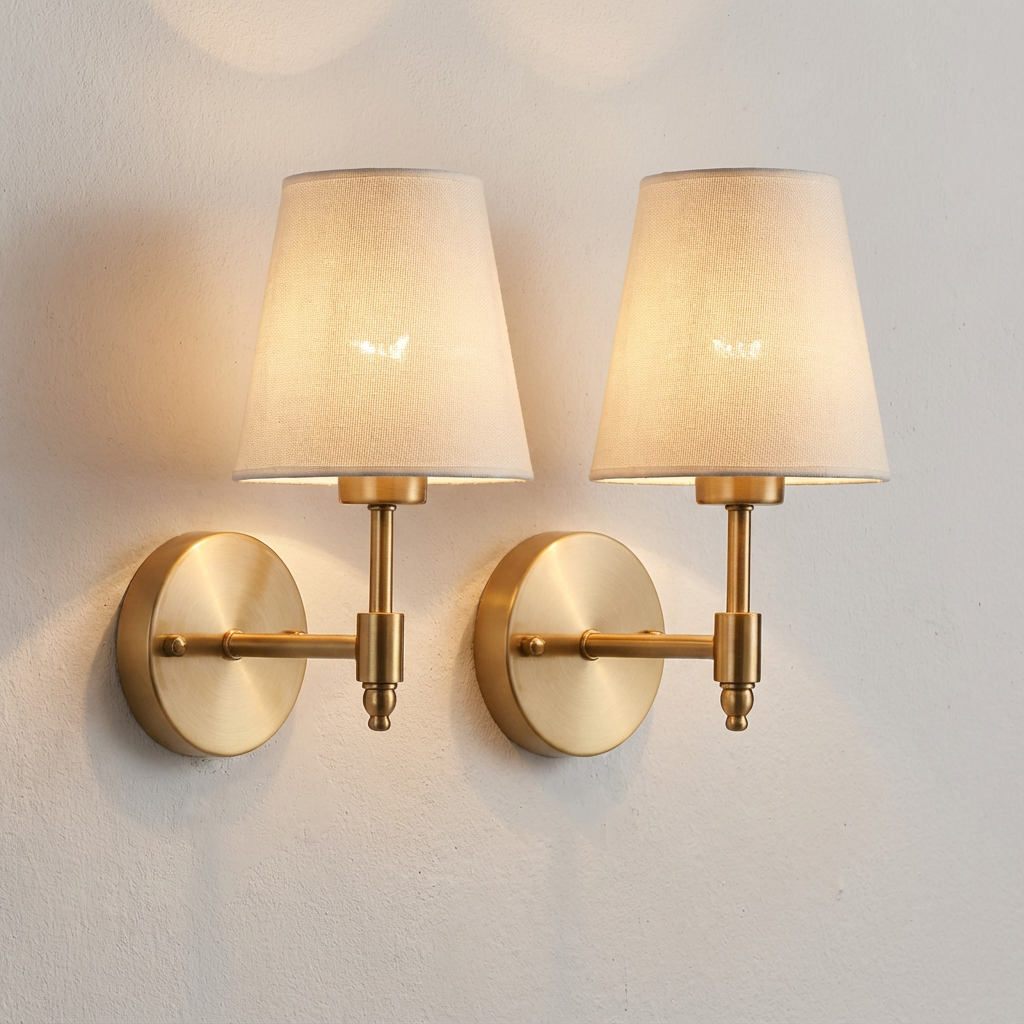 Applique murale LED rechargeable finition laiton – Aurélia — détail de la matière