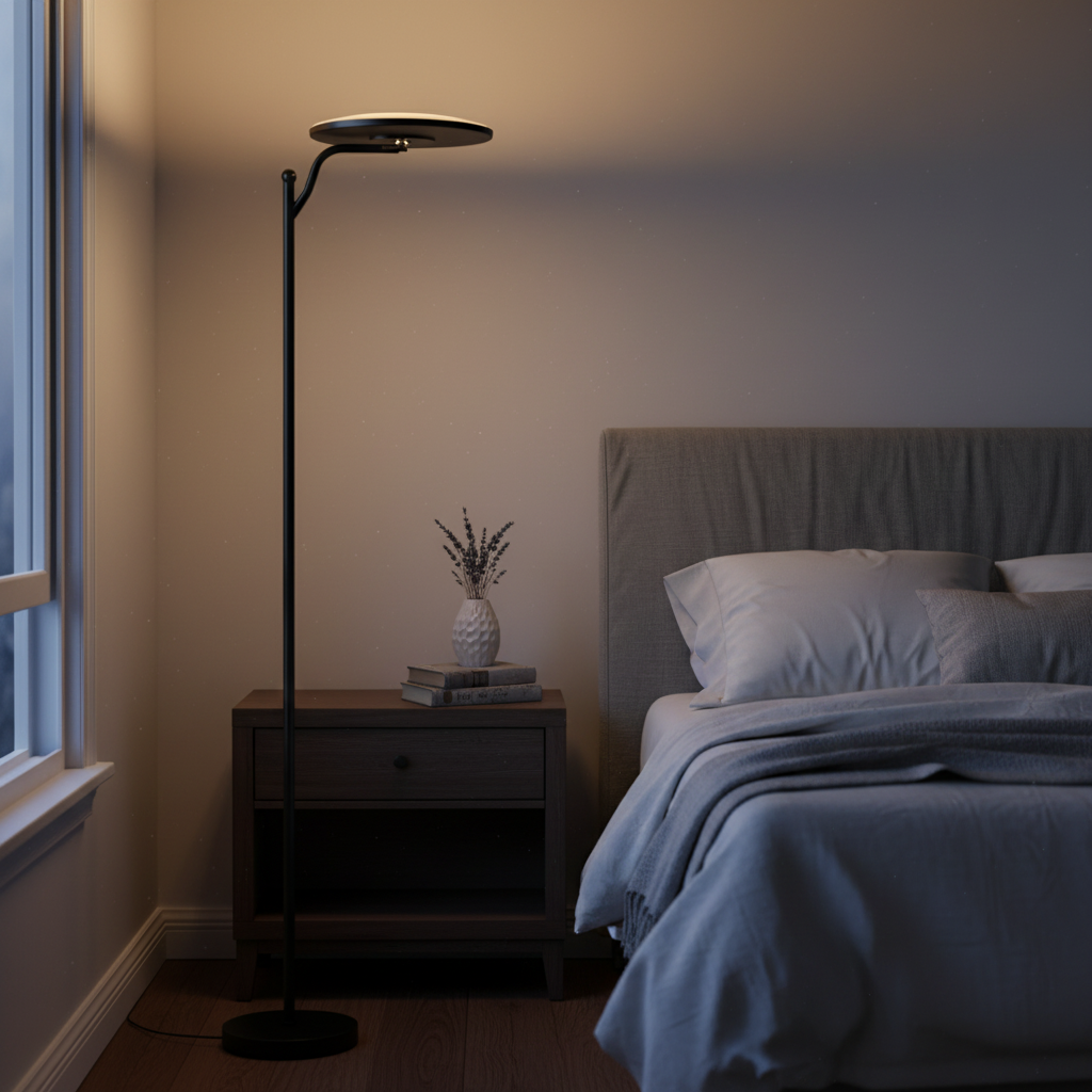 Lampadaire LED dimmable 3000 lm télécommandé 183 cm – Aeron — détail de la matière