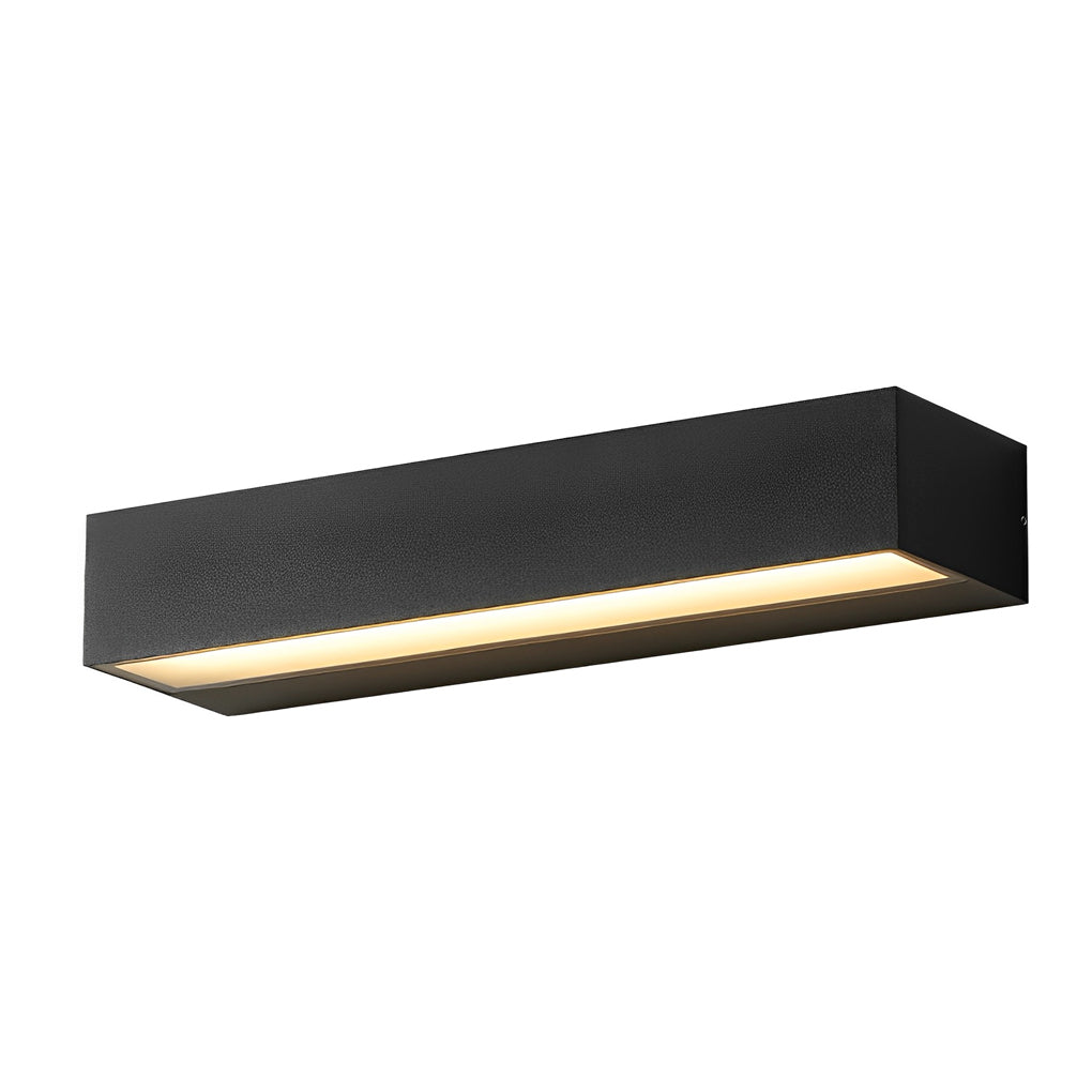 Applique murale extérieure LED linéaire aluminium moulé noir — vue de profil (2)