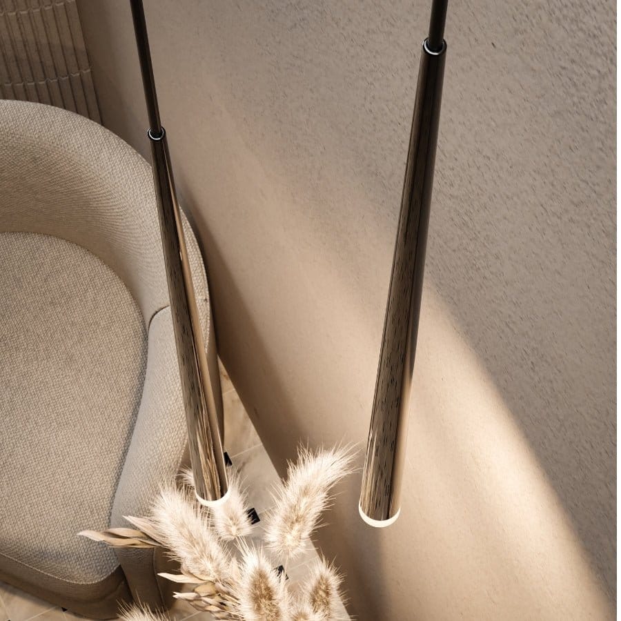 Suspension goutte LED 3,5 W en aluminium et verre – Hades — vue de profil