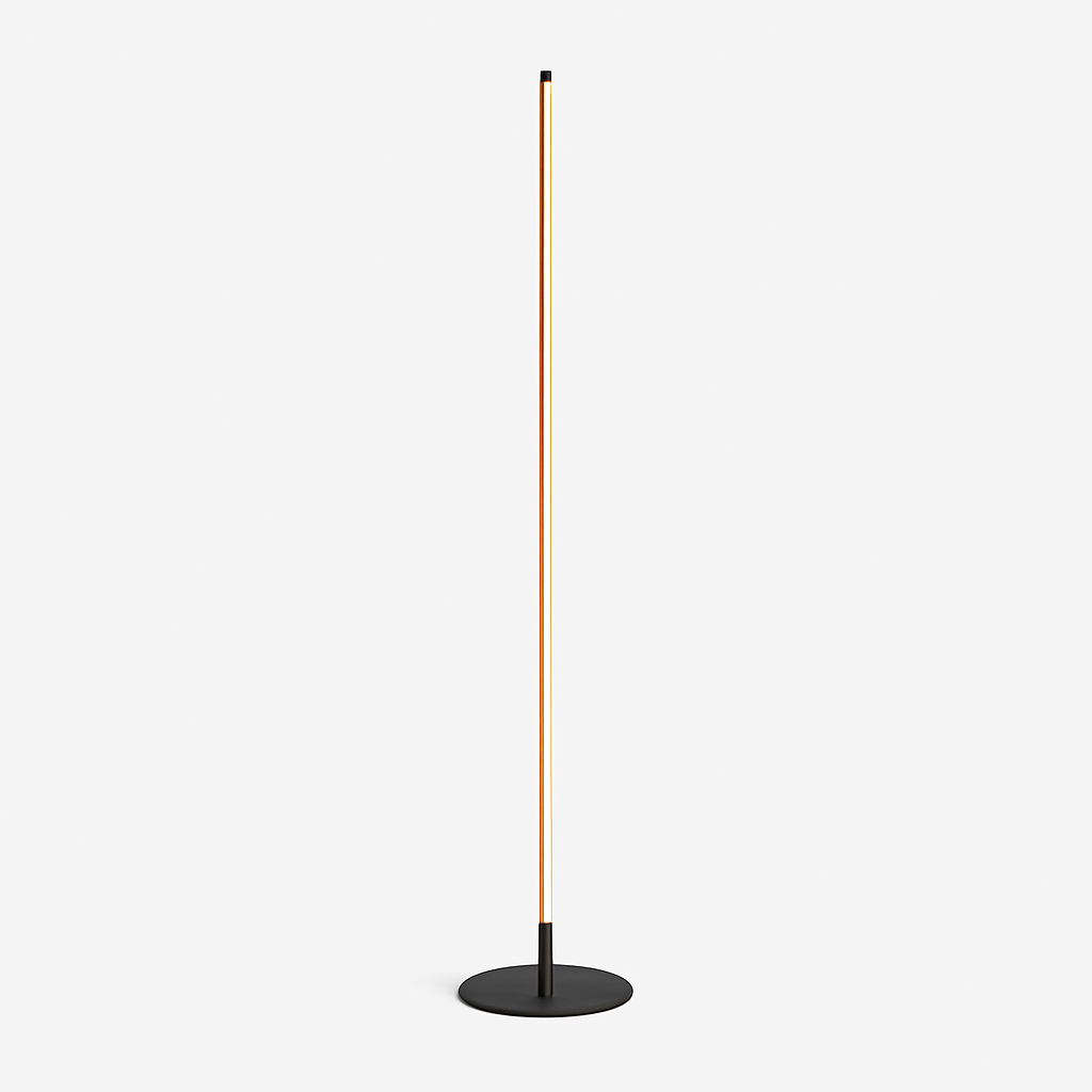 Lampadaire LED minimaliste en métal noir mat – Lucien