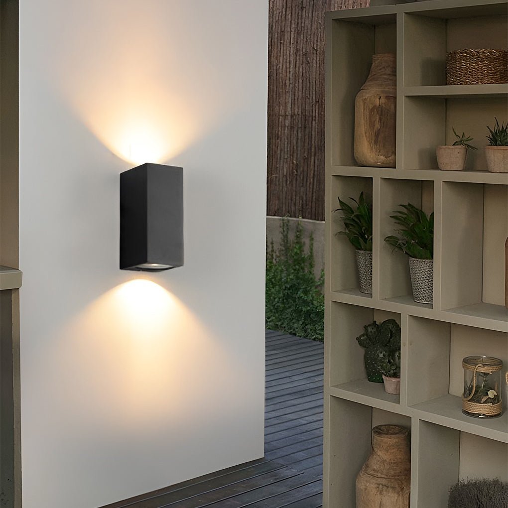 Applique murale extérieure LED 6W aluminium et acrylique IP65 — vue de face