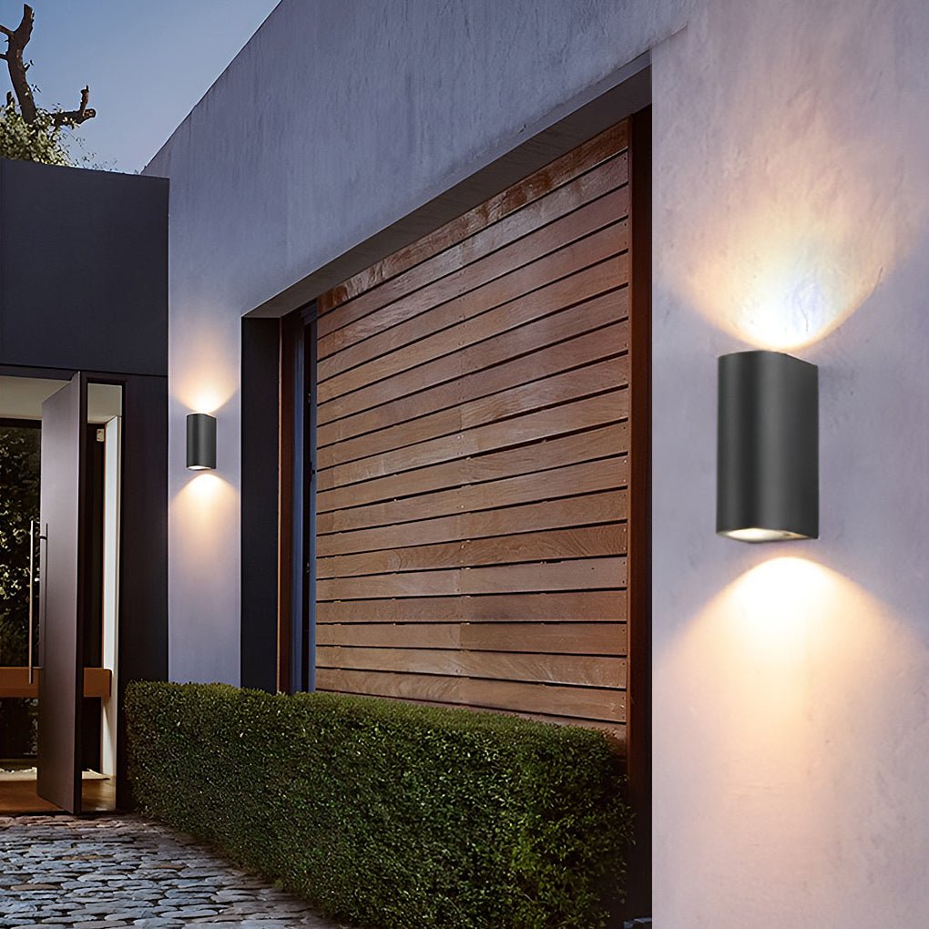 Applique murale extérieure LED 6W aluminium et acrylique IP65 — vue de trois quarts