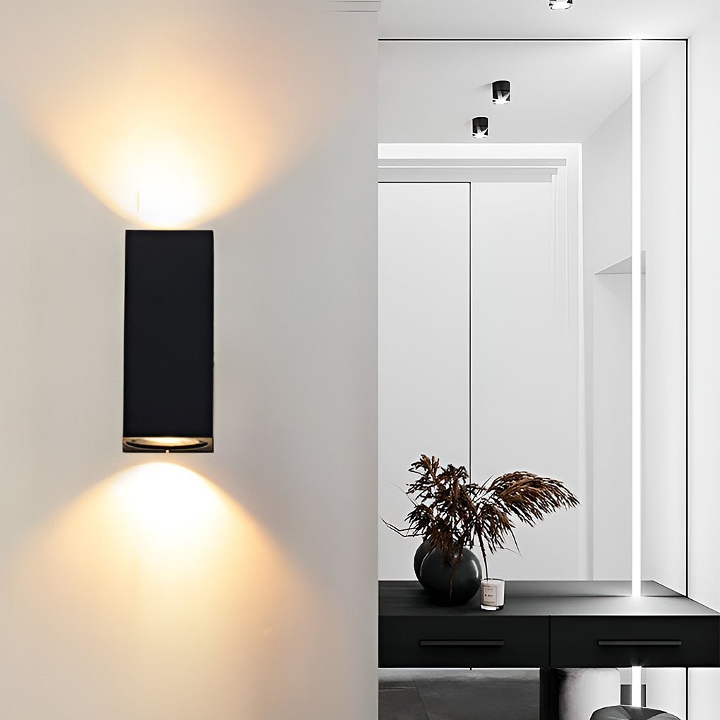 Applique murale extérieure LED 6W aluminium et acrylique IP65 — vue de profil