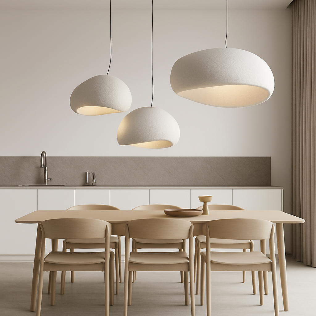 Lustre suspendu wabi-sabi à culot E27 – ampoules incluses